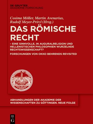 cover image of Das Römische Recht